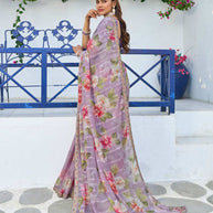 lightweight festive chiffon saree