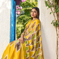 casual printed saree