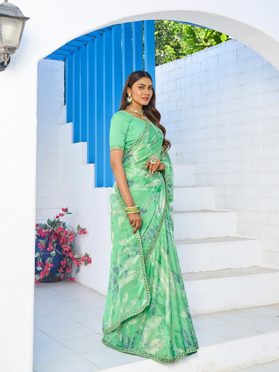  embroidered designer festive saree
