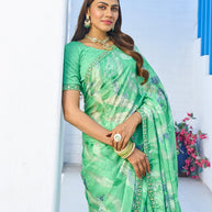 elegant party wear silk saree