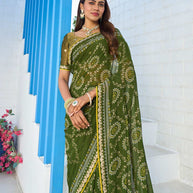 soft lightweight georgette designer saree