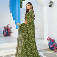 party wear floral saree