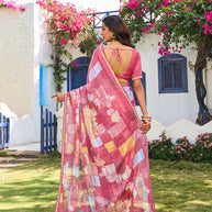 modern printed saree for women