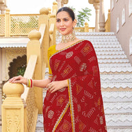 georgette work saree