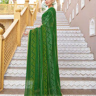 Traditional bandhani georgette saree