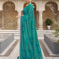 print georgette saree
