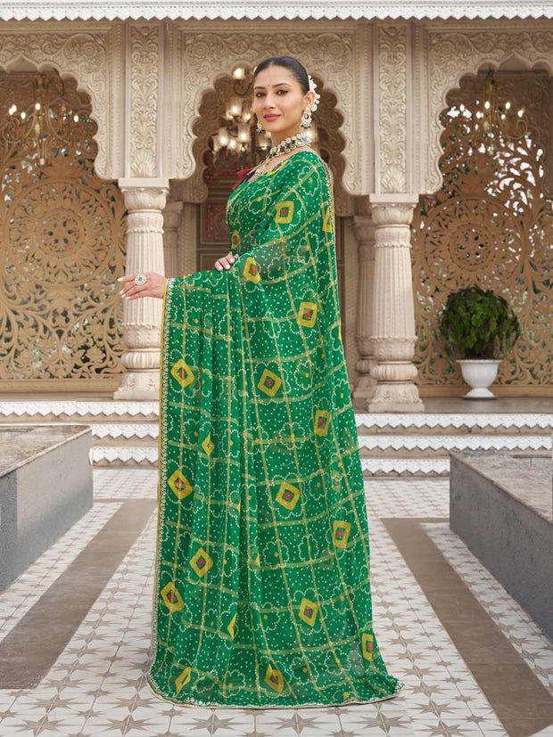 Traditional print saree