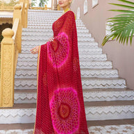 Classic bandhani georgette saree