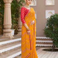 Printed ethnic saree