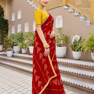 Maroon festive designer saree