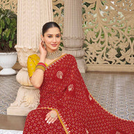 festive work saree