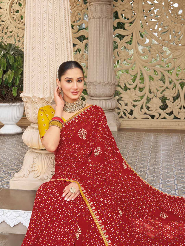 festive work saree