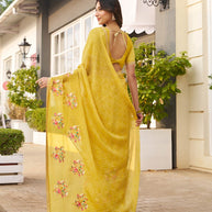 designer chiffon saree