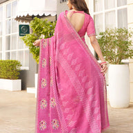 floral work saree