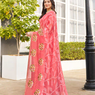 chiffon festive designer saree