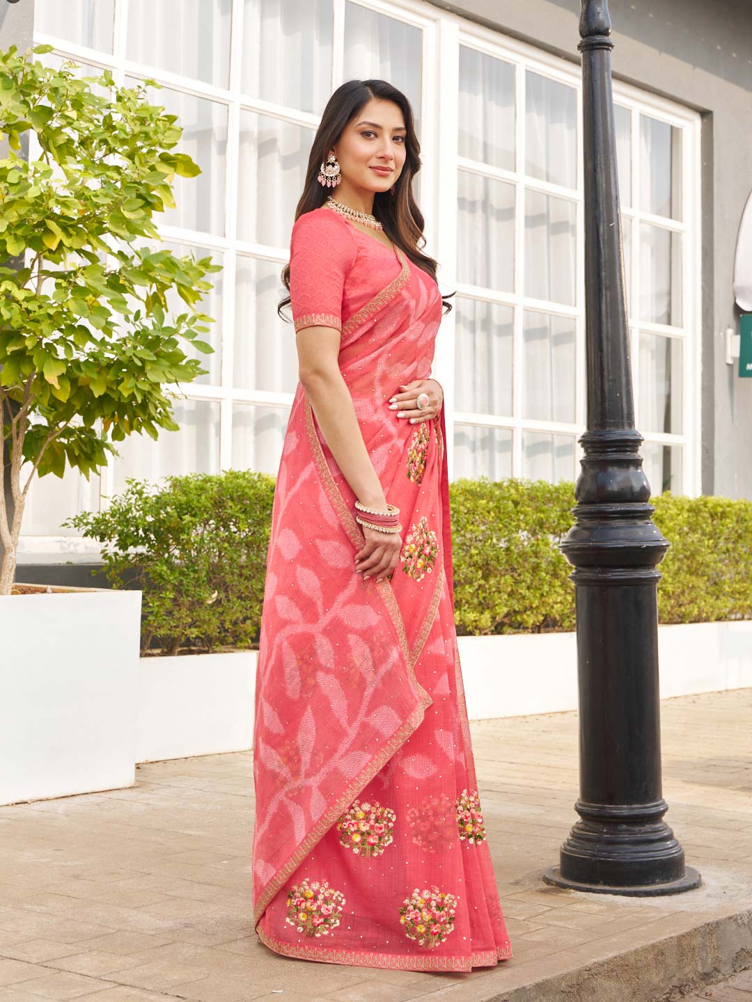 lightweight party wear saree