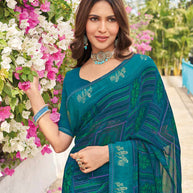 geometric designer saree