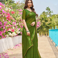 geometric print georgette saree