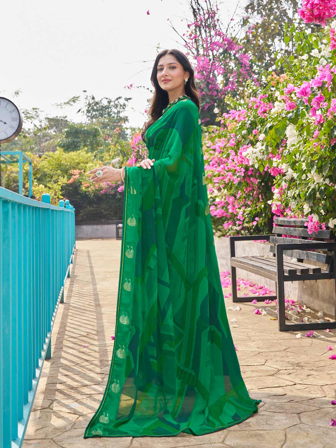 georgette designer festive saree