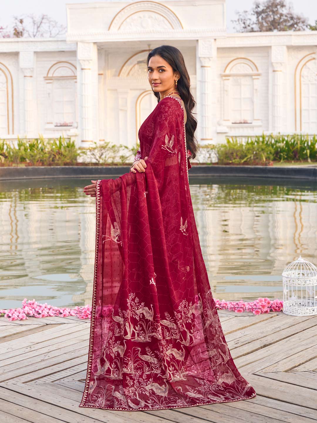  lightweight chiffon saree for women