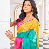 festive bandhani designer saree