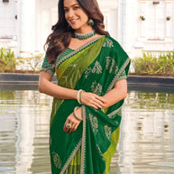 floral print saree