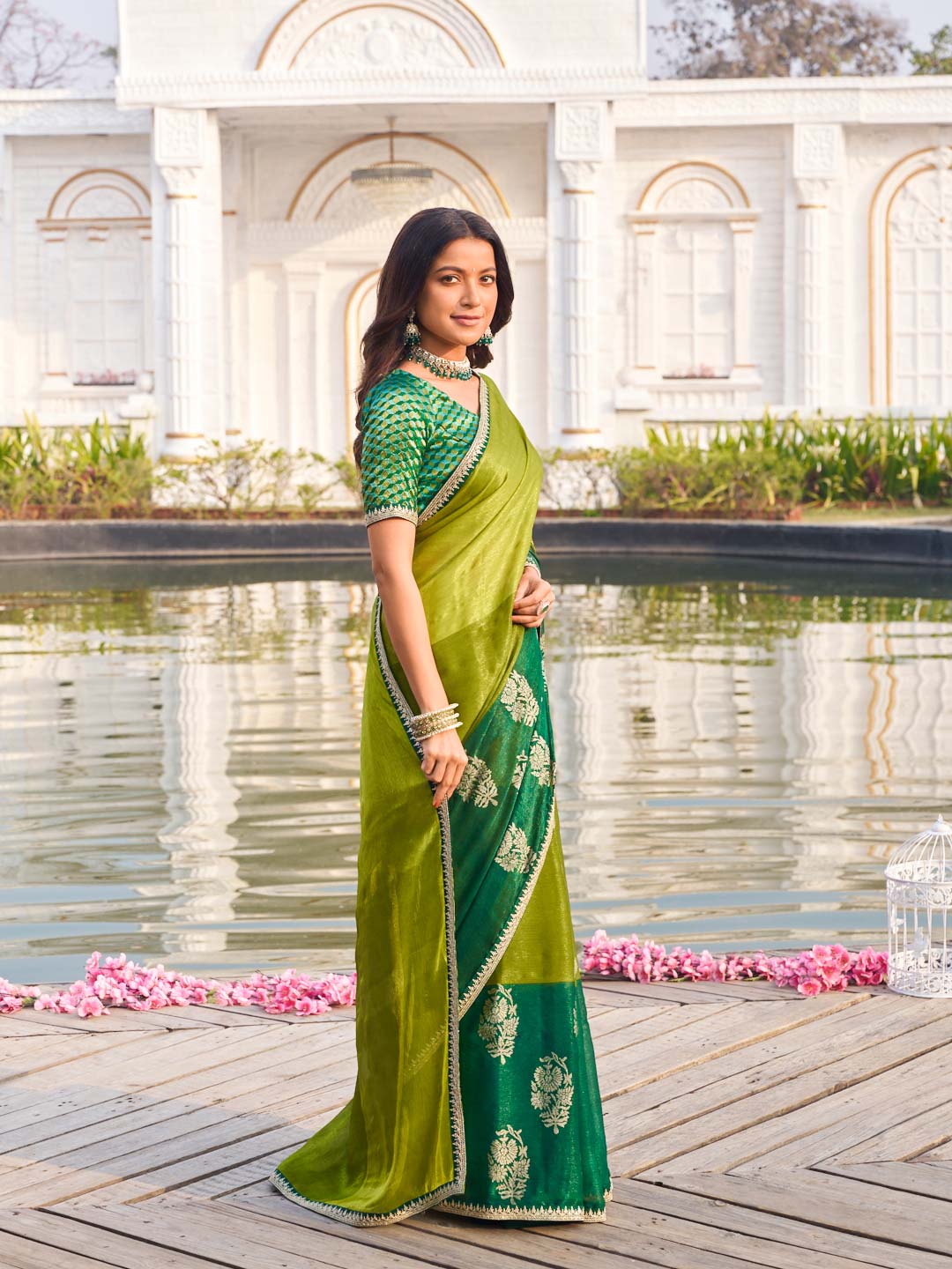 stylish party wear saree 
