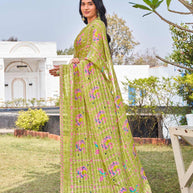  designer chiffon printed saree