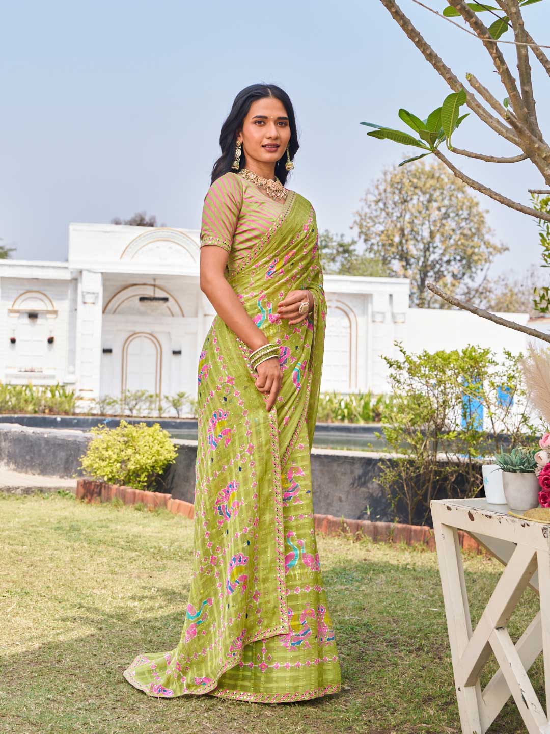 elegant festive saree