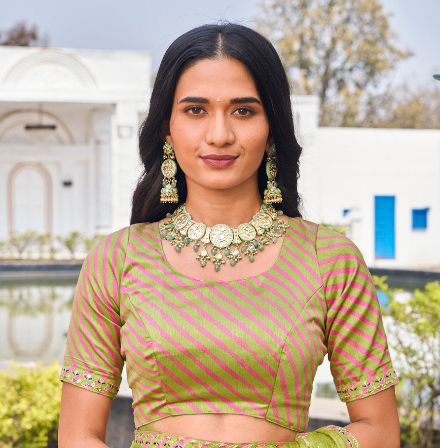green saree