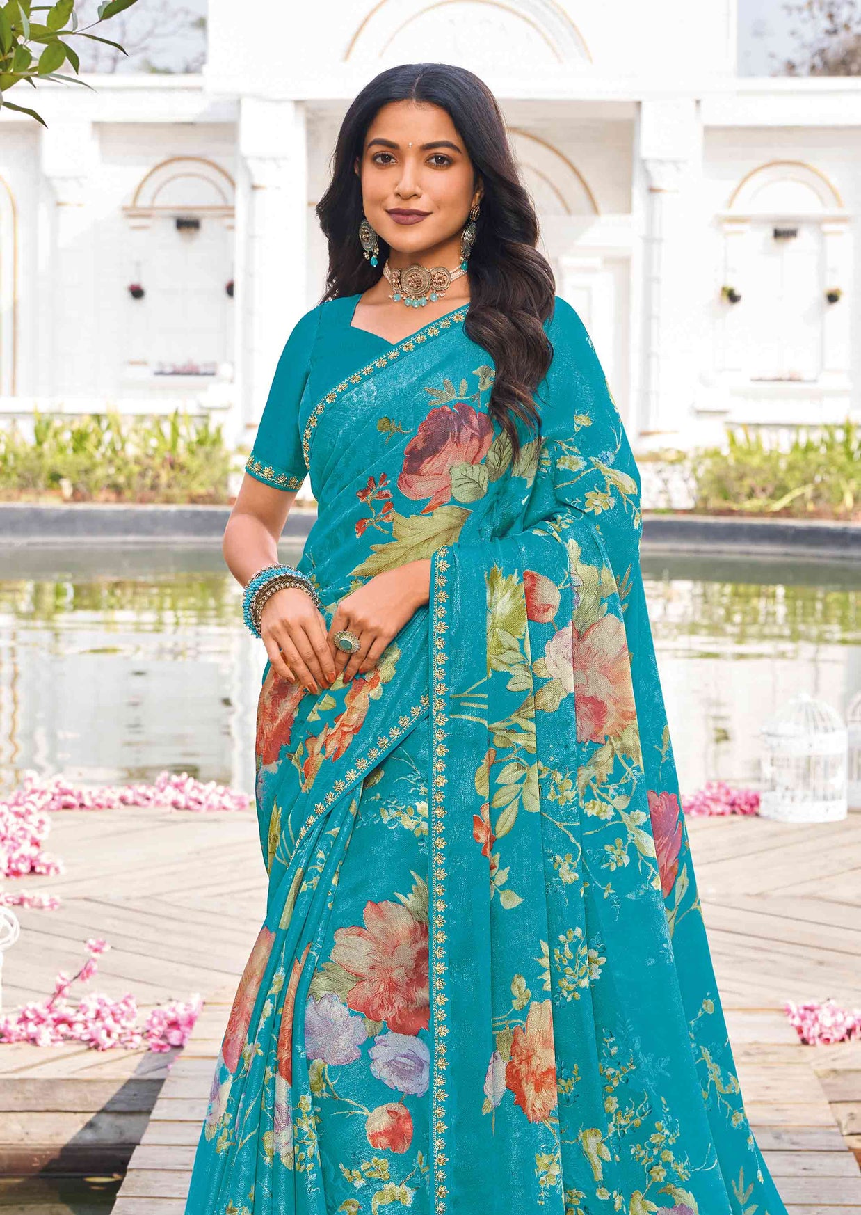 lightweight chiffon saree