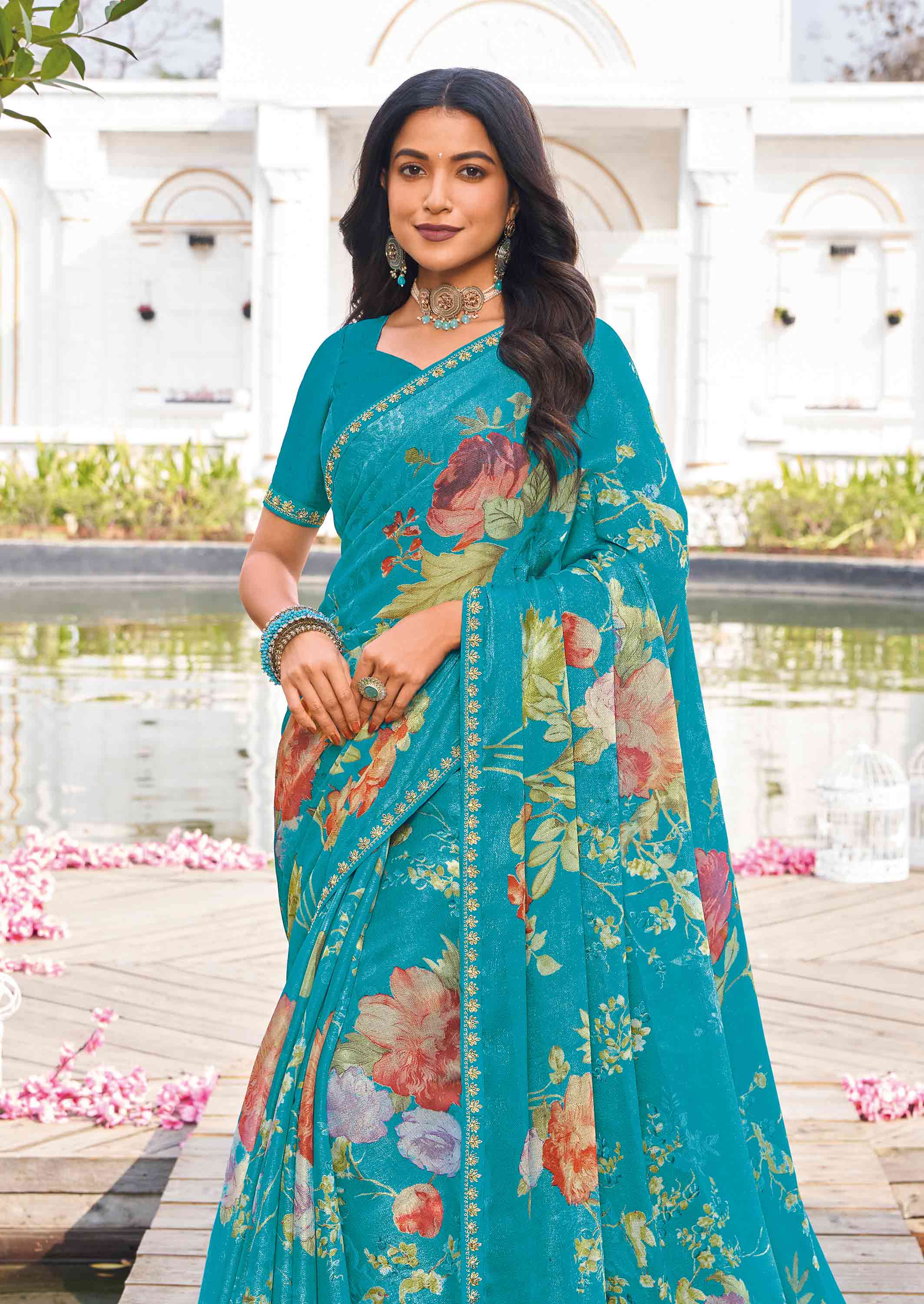 lightweight chiffon saree