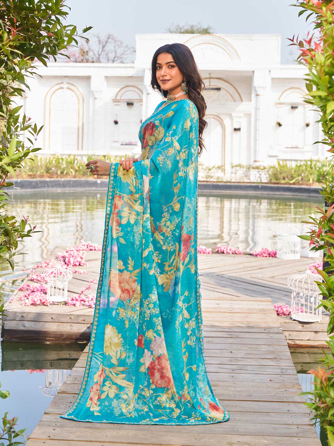 festive party wear saree