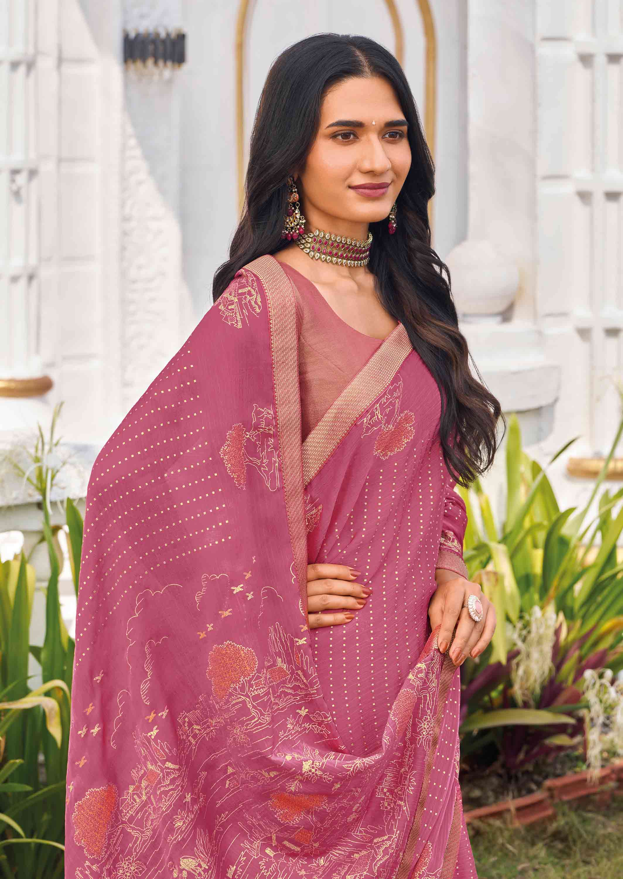 stylish silk saree for women