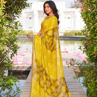traditional bandhani designer saree 
