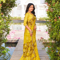 festive bandhani saree