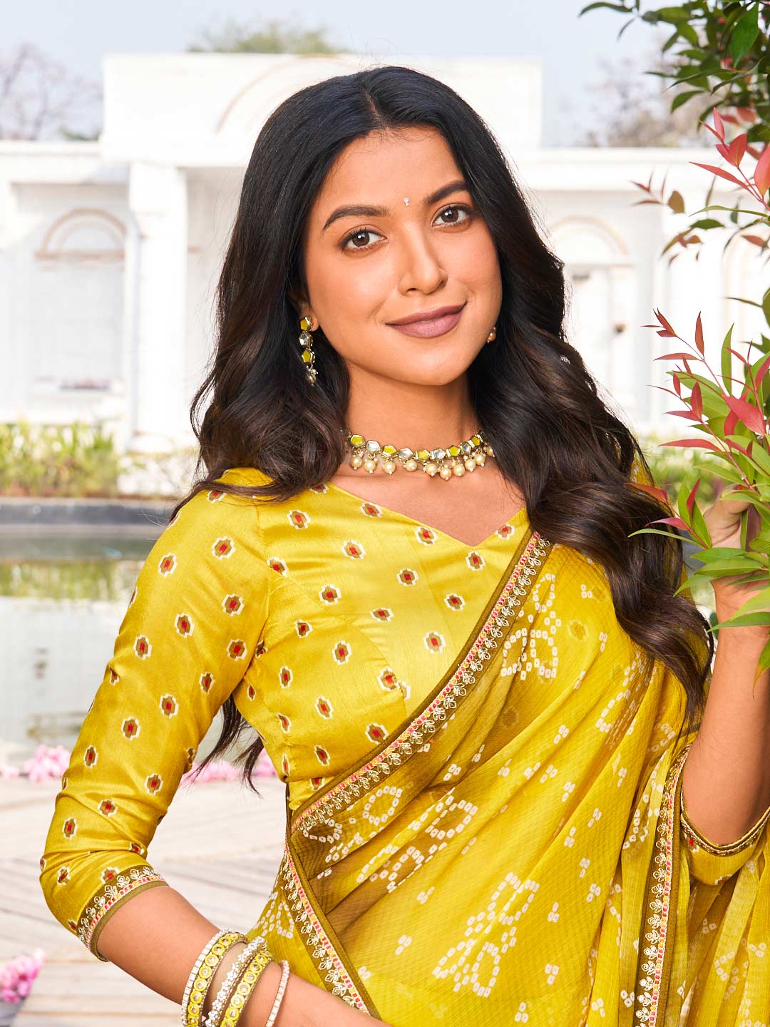  lightweight chiffon ethnic saree 