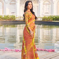  designer chiffon printed saree 