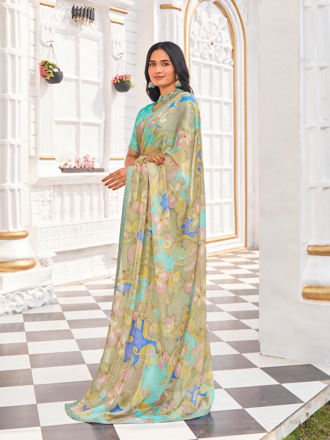 elegant designer silk saree 