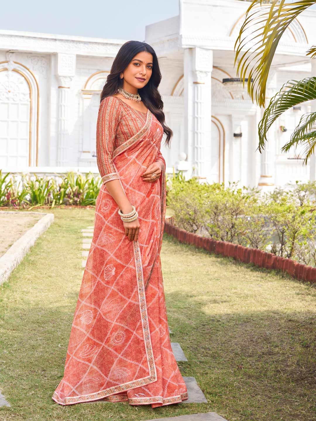  lightweight chiffon saree