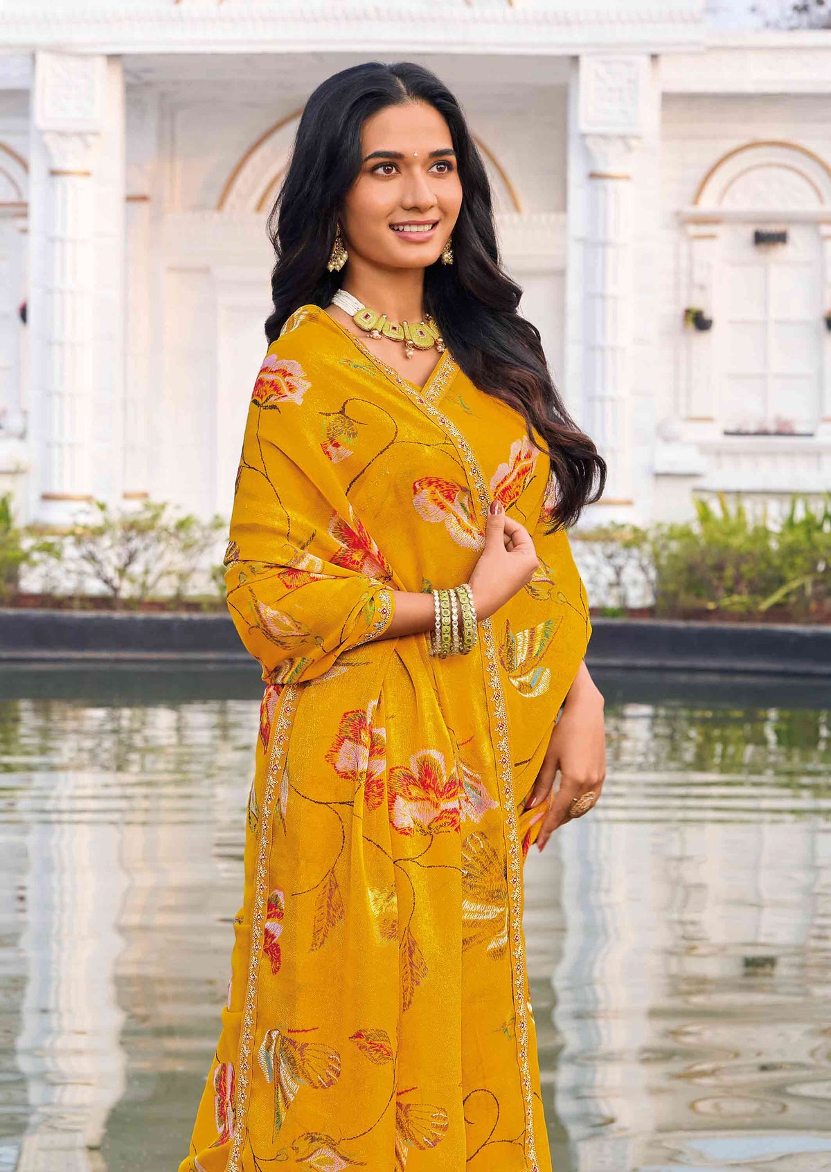 stylish printed saree 
