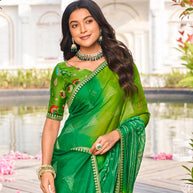 lightweight chiffon printed saree
