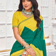 lightweight chiffon printed saree