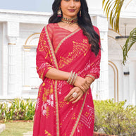 lightweight chiffon printed saree
