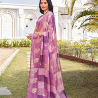  designer purple motif silk saree