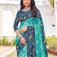 lightweight chiffon printed saree