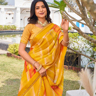 lightweight chiffon printed saree 