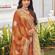  lightweight chiffon printed saree 