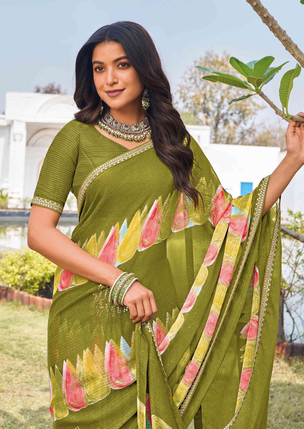 chiffon saree for women online