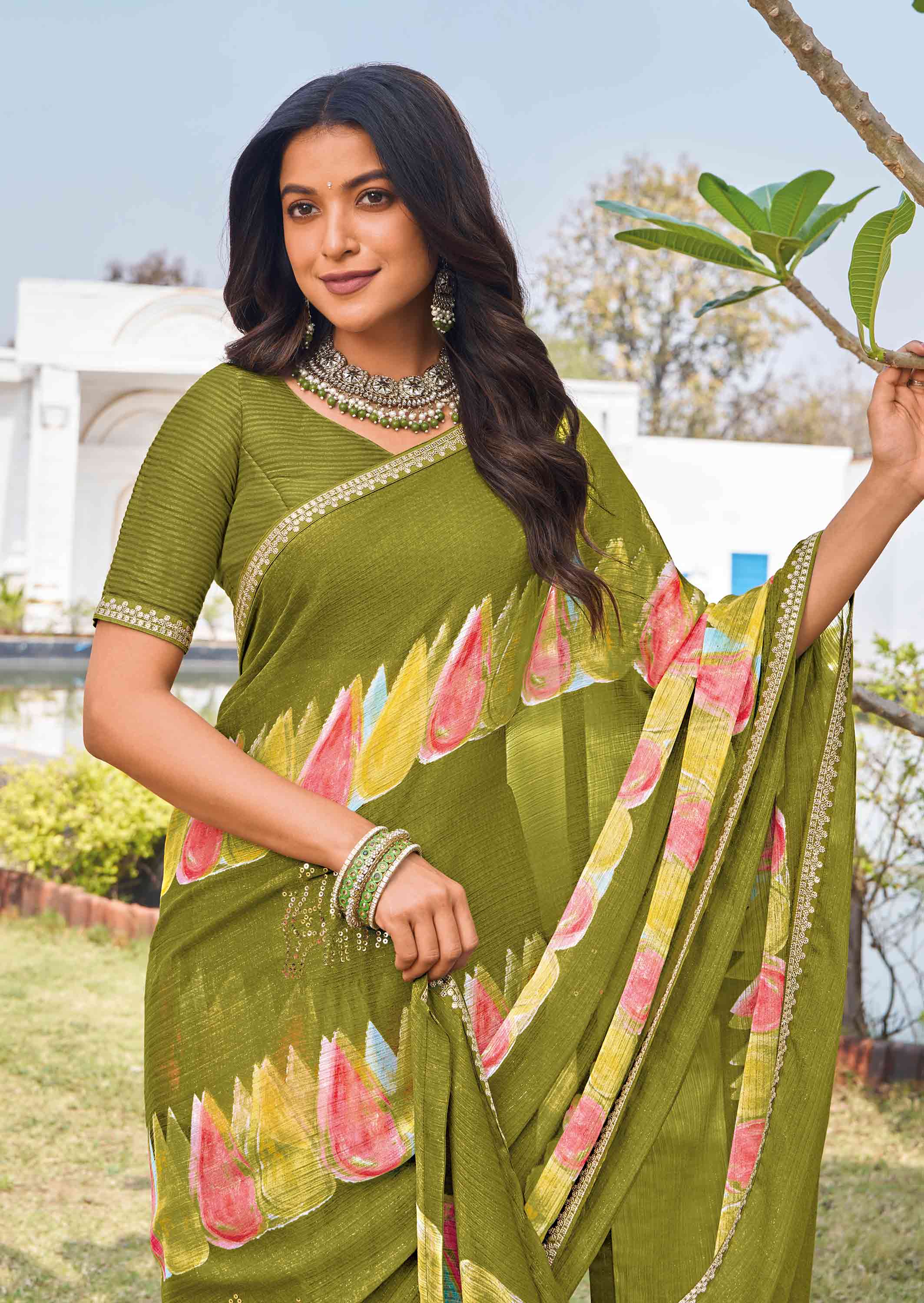 chiffon saree for women online